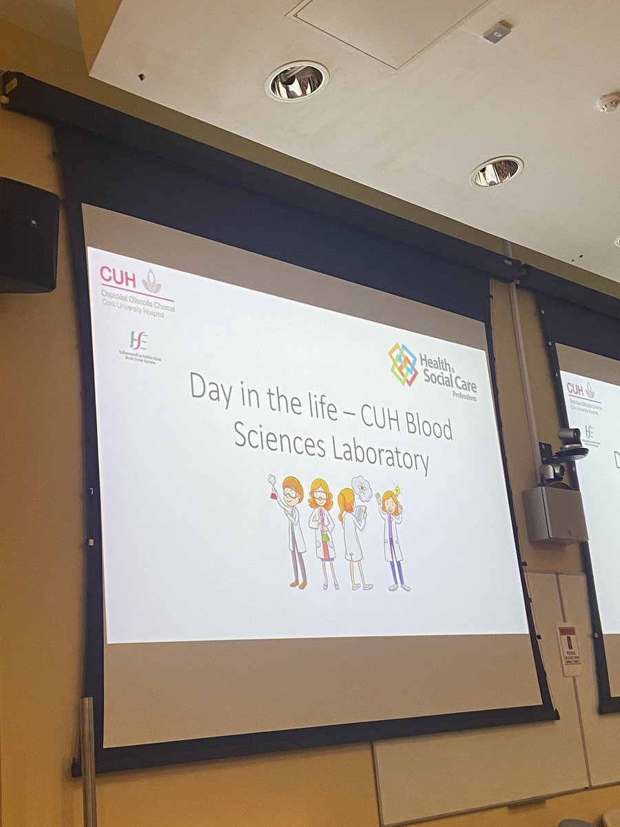 cuh_hscp's tweet image. Deirdre Duggan & Roisin Spriggs, from Medical Science, educating is today on a Day in the Life of Blood Sciences and what happens in our @CUH_Cork Blood Sciences Laboratory 🅰️🅱️🆎🅾️💉🩸
#HSCPDay2025 #HSCPDelivers