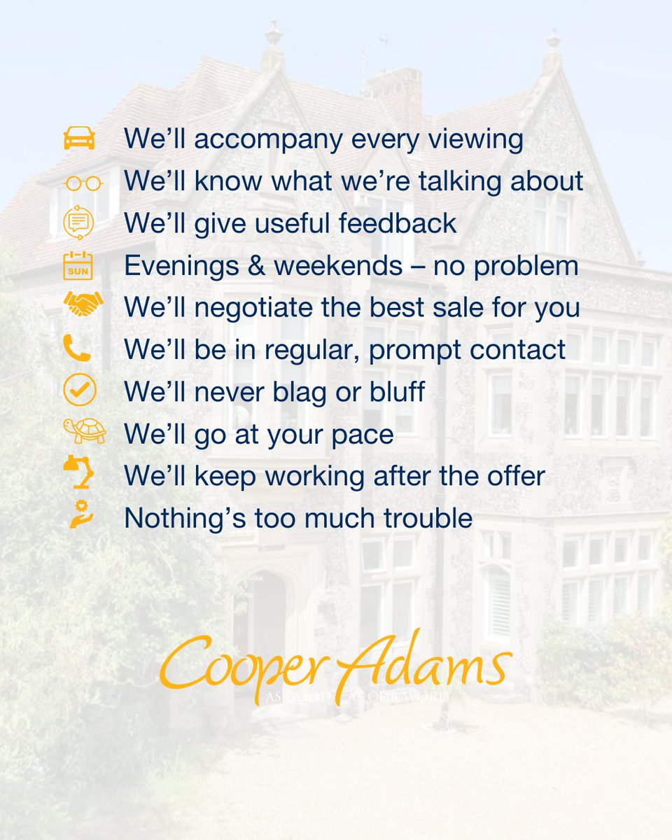 cooper_adams's tweet photo. It's all about the service 💼

We exist to help buyers, sellers, landlords and tenants feel more secure in the home moving process.

#TrustedAgents #EstateAgentsUK #CooperAdams #Angmering #EastPreston #Rustington #Worthing #Littlehampton #WestSussex https://t.co/kYtyze5HgX