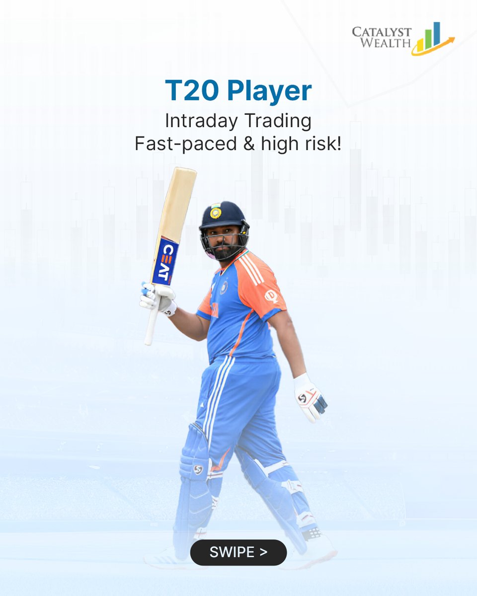 CatalystWealth1's tweet photo. Cricket &amp; trading have a lot in common! 🎯
Which one matches YOUR style? Comment "⚡T20" for Intraday or "⏳Test" for Swing!

#catalystwealth #stockmarket #trading #trader #trading #stockmarket #stocks #stocktrading #options #optiontrading #money #cash #investor https://t.co/7Ddw7ou3tu