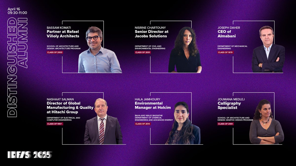 MSFEA (@msfea_aub) on Twitter photo 🎉 It's celebration time!
Join us at the IDEAS2025 opening ceremony as we honor this year’s Distinguished Alumni. 🌟
📅 April 16th, 2025
📍 ELH | 9:30 AM
#SeeYouAtIDEAS2025
<a href="/AUB_Lebanon/">American University of Beirut</a>
#AUB #MSFEA #Alumni #Achievements #IDEAS2025 #Recognition 🎉 It's celebration time!
Join us at the IDEAS2025 opening ceremony as we honor this year’s Distinguished Alumni. 🌟
📅 April 16th, 2025
📍 ELH | 9:30 AM
#SeeYouAtIDEAS2025
<a href="/AUB_Lebanon/">American University of Beirut</a>
#AUB #MSFEA #Alumni #Achievements #IDEAS2025 #Recognition