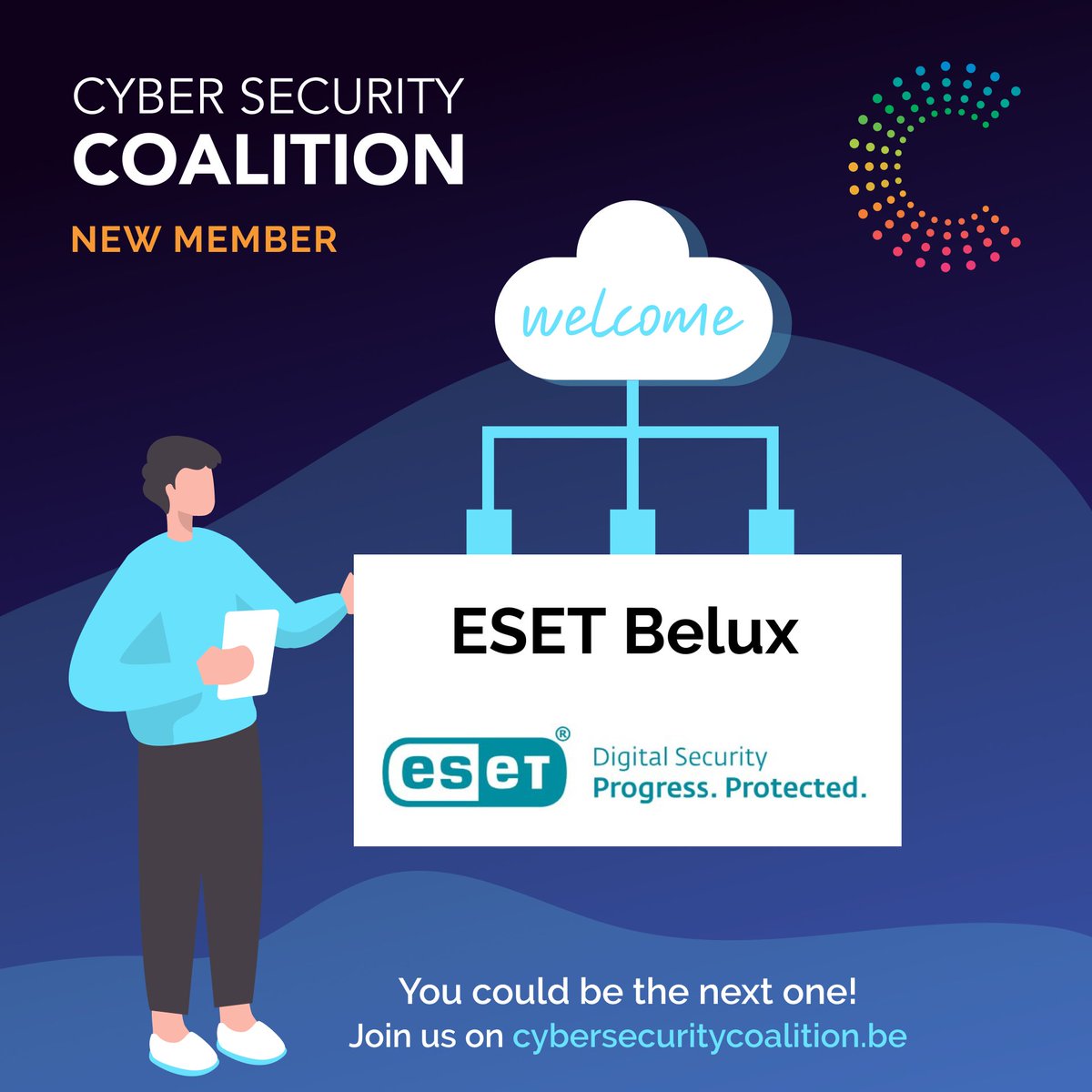 📢 New member announcement: we welcome ESET Belux as new member of the Cyber Security Coalition.
