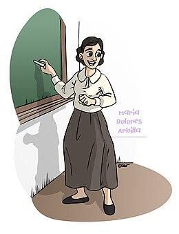 #GaurkoEgunez jaio zen Maria Dolores Arbilla Mendizabal (Tolosa, 1897 - 1986) maistra eta euskararen sustatzailea izan zena.
Eñaut Aiartzaguena Bravo|ren ilustrazioa <a href="/irribarrez/">Eñaut</a> 
eu.wikipedia.org/wiki/Maria_Dol…