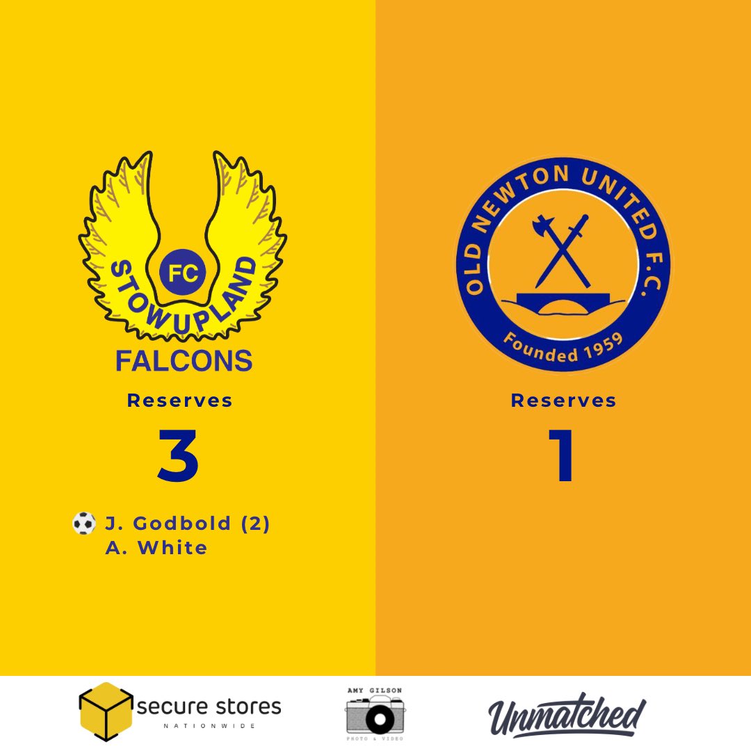 StowFalcons's tweet photo. Our Reserves picked up a good 3-1 win over neighbours Old Newton last night. #SFFC 🟡🔵 https://t.co/gsIHyB0hw9