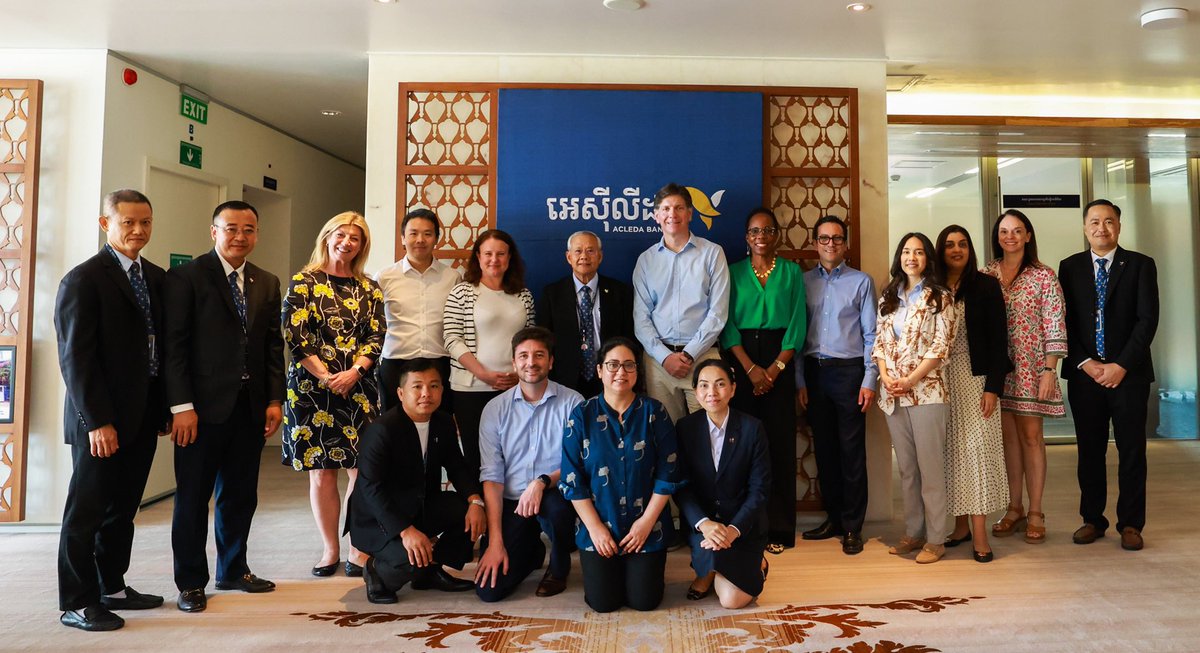 acledabankplc's tweet photo. On April 9, 2025, the management team from the International Finance Corporation (IFC) visited ACLEDA Bank and participated in a meeting to discuss and share the successful of ACLEDA experiences and Leadership Program by Dr. In Channy.

#ACLEDA #ACLEDABank #IFC https://t.co/vubBayVvQo