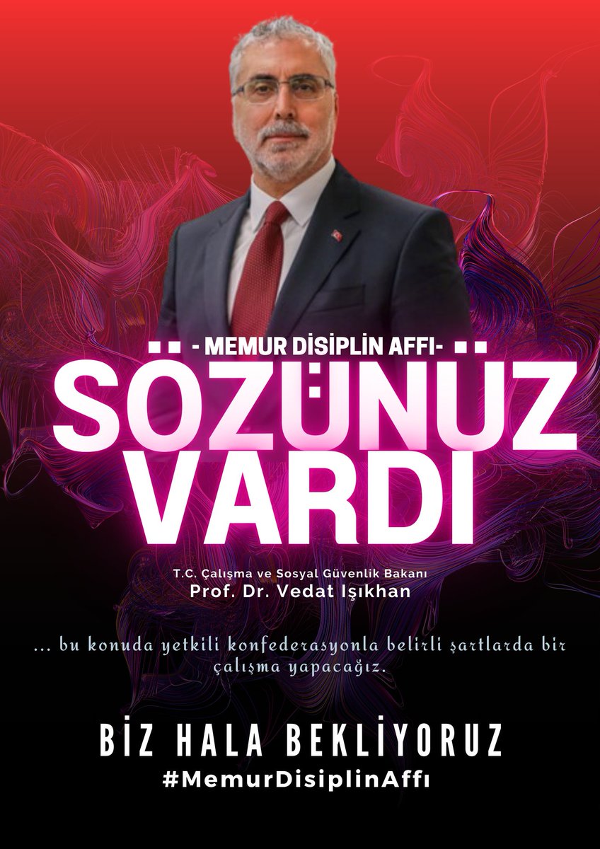 <a href="/erdem516834/">erdem</a> <a href="/talatyavuz29/">Talat YAVUZ</a> MEMUR DİSİPLİN AFFI HAKTIR ADALETTİR HUKUKTUR!!!VERİLEN SÖZLER İVEDİLİKLE YERİNE GETİRİLMELİDİR!!!
#MemurDisiplinAffı