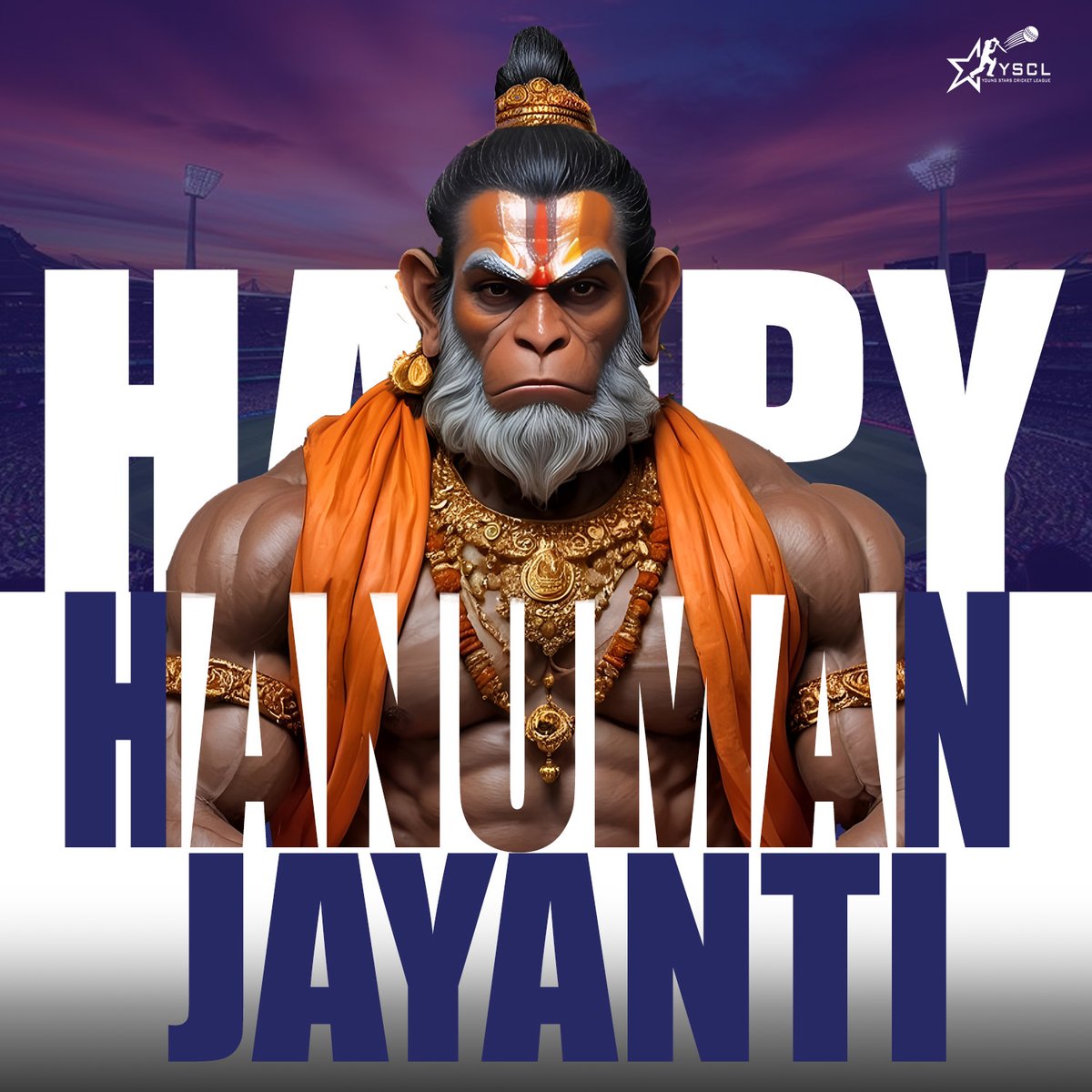 YSCLeague's tweet photo. 🚩 Wishing You Strength &amp; Success on Hanuman Jayanti! 🚩

May Lord Hanuman bless all YSCL players with power, determination, and victory on the field! 🏏🔥 Let’s celebrate this day with devotion and the spirit of cricket!

#HanumanJayanti #YSCL #YoungStarsCricketLeague https://t.co/wyQ4b0TLMG