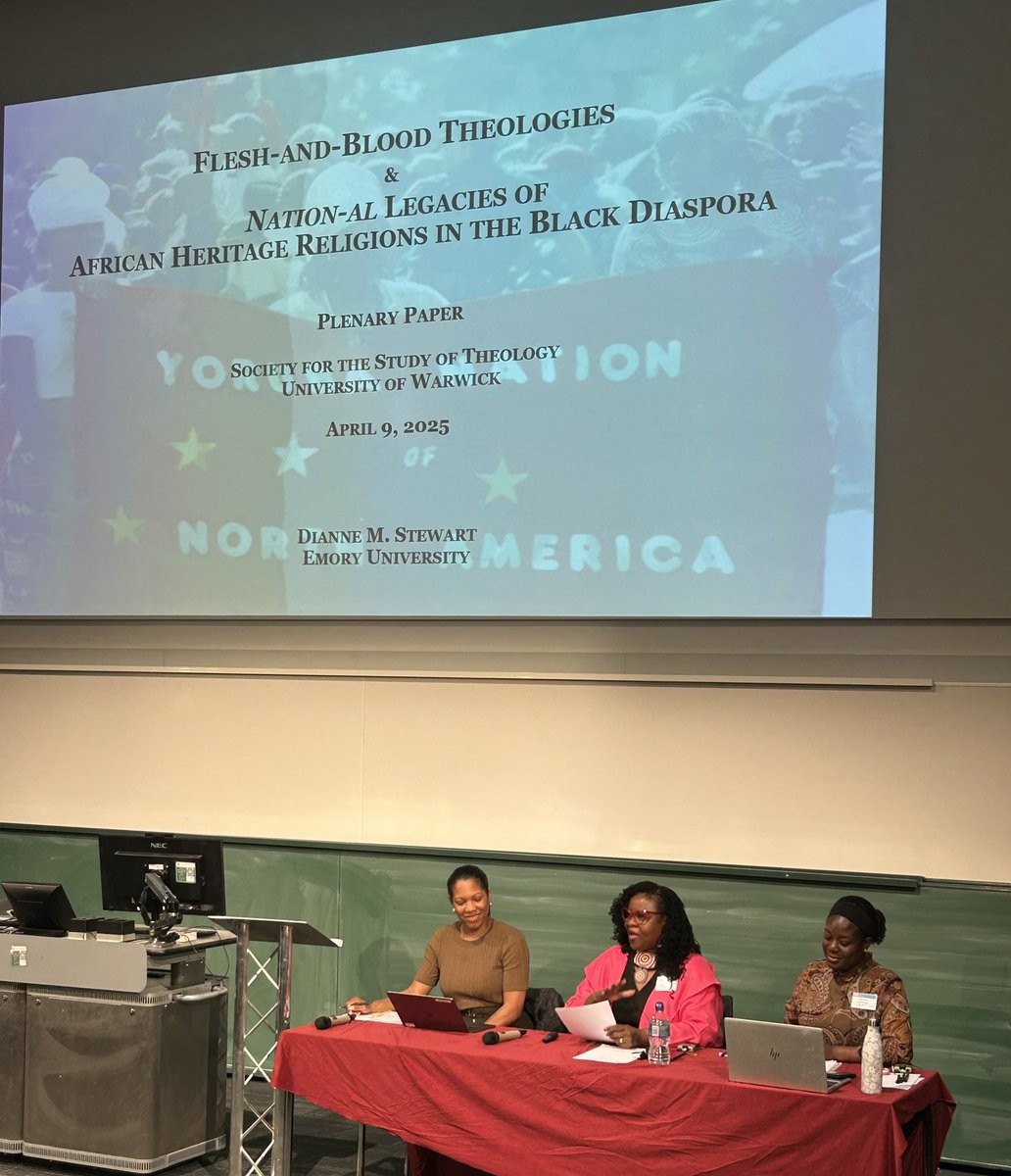 Kicking off day 3 with a plenary paper from Prof Dianne Stewart on Nation-al Legacies of African Heritage Religions in the Black Diaspora and a response from Dr Bisi Obamakin #SST2025