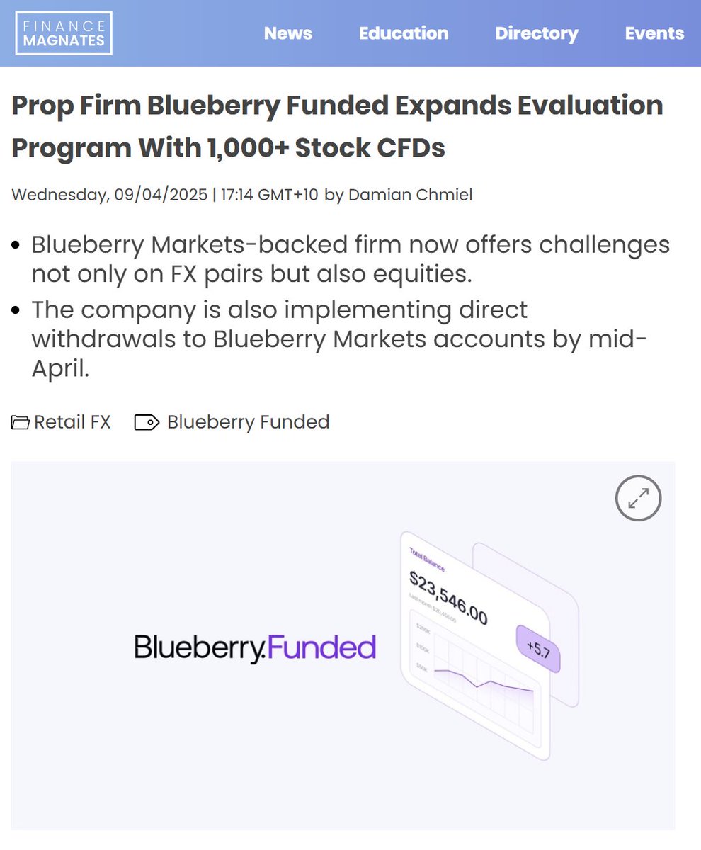 Marcus Fetherston (@blueberrymarcus) on Twitter photo Thank you for the write up <a href="/financemagnates/">Finance Magnates</a>
When we launched Blueberry Funded just 9 months ago, we seriously underestimated the demand traders have for a sustainable, broker-backed prop firm.
The response blew us away. Since then, we’ve been flat out scaling up, listening to Thank you for the write up <a href="/financemagnates/">Finance Magnates</a>
When we launched Blueberry Funded just 9 months ago, we seriously underestimated the demand traders have for a sustainable, broker-backed prop firm.
The response blew us away. Since then, we’ve been flat out scaling up, listening to