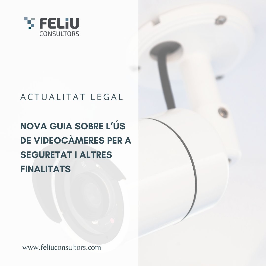L’Agència Espanyola de Protecció de Dades (AEPD) ha actualitzat la seva guia sobre l’ús de videocàmeres al febrer de 2025. 

Tens dubtes i necessites ajuda? Contacta amb nosaltres i t’assessorarem de la millor manera.

Notícia completa a feliuconsultors.com 👩‍💻