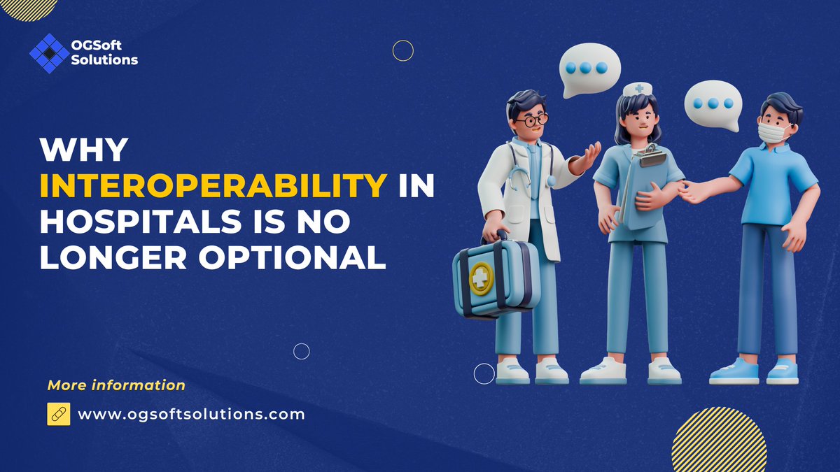 Hospital systems can’t afford to stay disconnected. Interoperability = faster care, fewer errors, lower costs, and better outcomes.

Megatron HMS by OGSoft Solutions connects all departments + tools for seamless, efficient care.
The future of healthcare is connected. #HealthTech