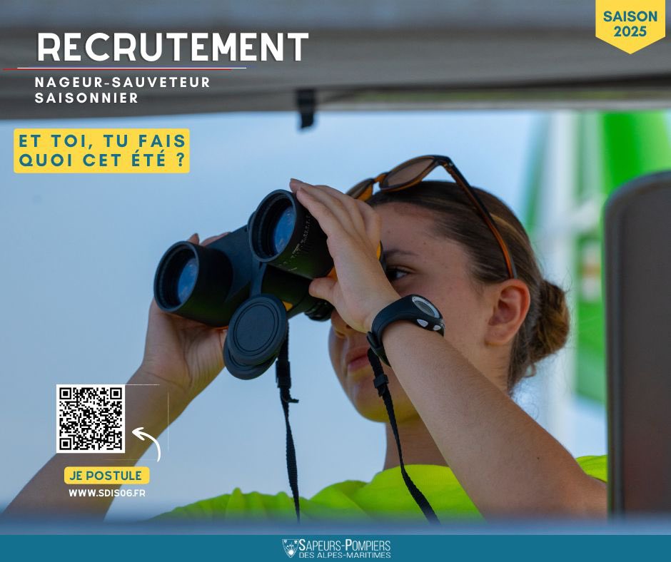 sdis_06's tweet photo. #recrutement  

📢 Et toi, tu fais quoi cet été ?

Sois au cœur de l’action et viens renforcer les équipes de nageurs sauveteurs !

1/3 https://t.co/H7H1VEVyD5