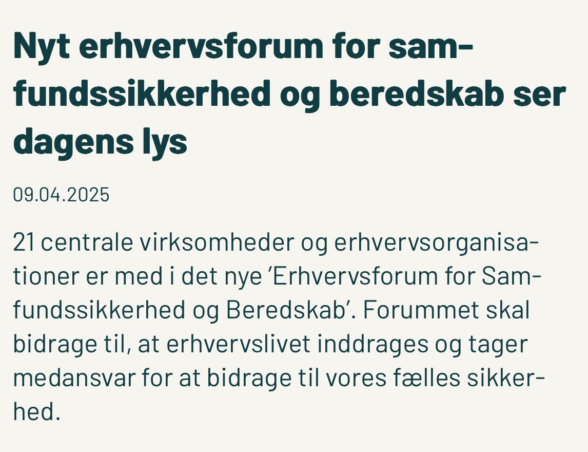 Kent Damsgaard (@kentdamsgaard) on Twitter photo Vigtigt og positivt initiativ fra <a href="/Torstenschack/">Torsten Schack</a> og <a href="/regeringDK/">Regeringen</a> om at nedsætte et erhvervsforum for samfundssikkerhed og beredskab. Jeg og <a href="/FPbranche/">F&P</a> ser frem til arbejdet #dkpol Vigtigt og positivt initiativ fra <a href="/Torstenschack/">Torsten Schack</a> og <a href="/regeringDK/">Regeringen</a> om at nedsætte et erhvervsforum for samfundssikkerhed og beredskab. Jeg og <a href="/FPbranche/">F&P</a> ser frem til arbejdet #dkpol
