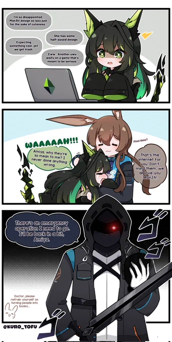 When Mon3tr checks the internet. 
#Arknights #アークナイツ 