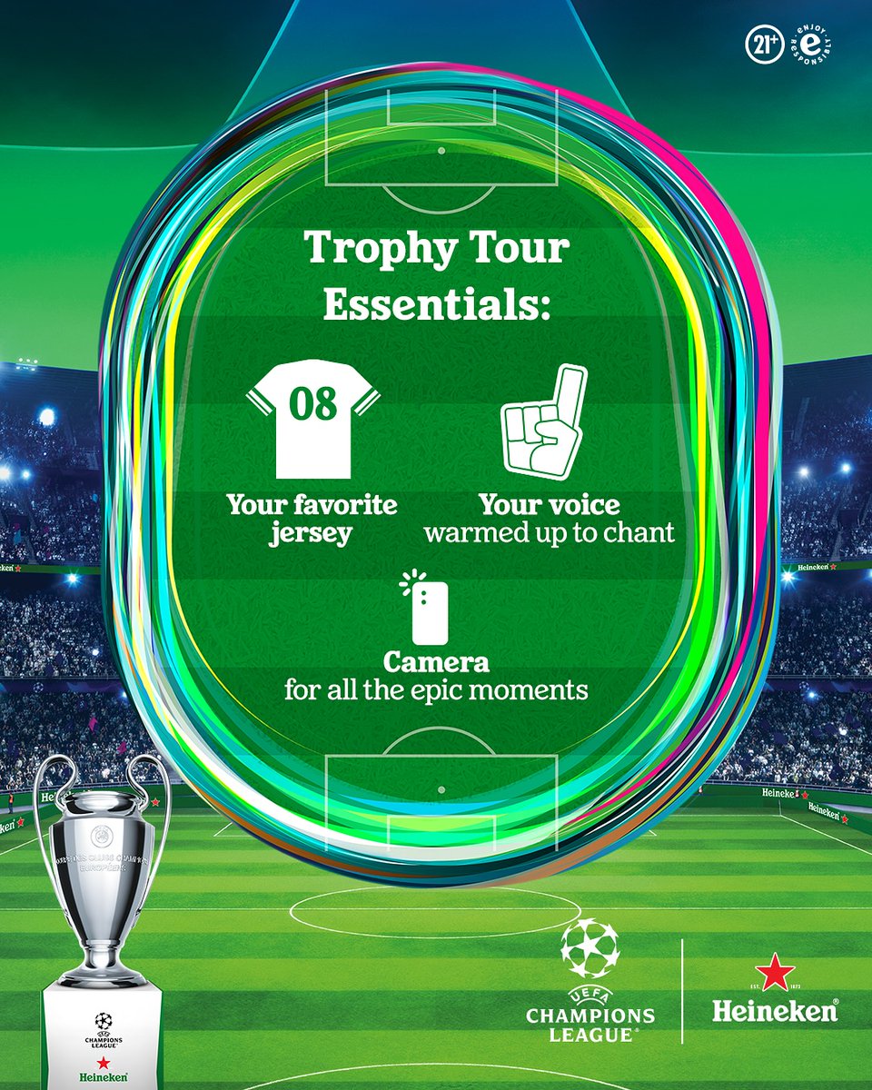 JCIndonesia's tweet photo. Join us as we welcome back the trophy & bring a legendary football champion to Jakarta! ๐โฝ๐ป
Save the date & see you on 13th April 2025!
#UCLTrophyTour
#CheerstoTheRealHardcoreFans
#HeinekenID https://t.co/ZR4vWb7iJi