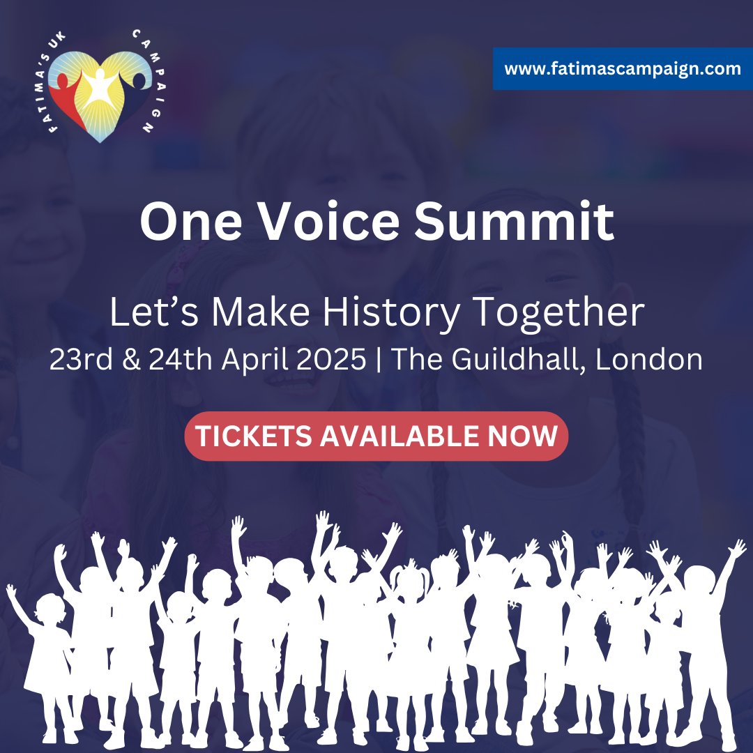 FatimaWh1tbread's tweet photo. Join us on 23rd/24th April 2025 at The Guildhall, London to be part of this historic event.

🎟️ Tickets available Now! https://t.co/QwWbELAdhj

#FatimaWhitbread #OneVoiceSummit #EveryChildMatters #CareLeavers #Inspiration #GuildhallLondon" https://t.co/pxccnadkjM