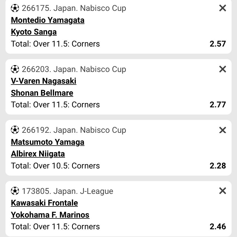 DBBet :  Q5XPM   🇯🇵 corners 40 odds 

REG link 👉 db-bet.co/ANTOH
Use Promo Code — ANTOH