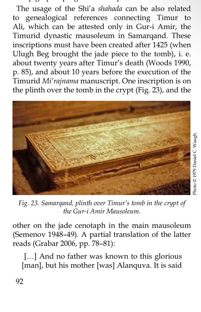 M_Mohammadi1's tweet photo. The inscription on Gur Amir: 

“And it [the light] said that it was one of the sons of the Commander of the Faithful, ‘Ali son of Abu Talib.[…]”

#timurids #mongols #uzbekistan https://t.co/k1rE95YNmx