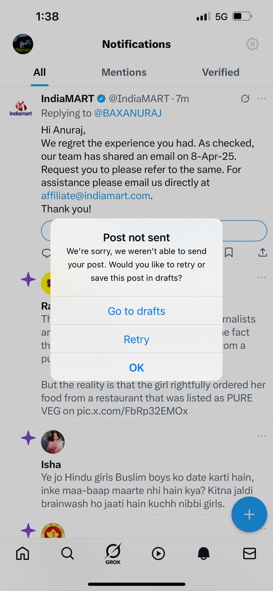 BAXANURAJ's tweet photo. @IndiaMART @IndiaMART if you don't solve problem just

block aa nice shame on you Indiamart https://t.co/fZ9fk4qlCz