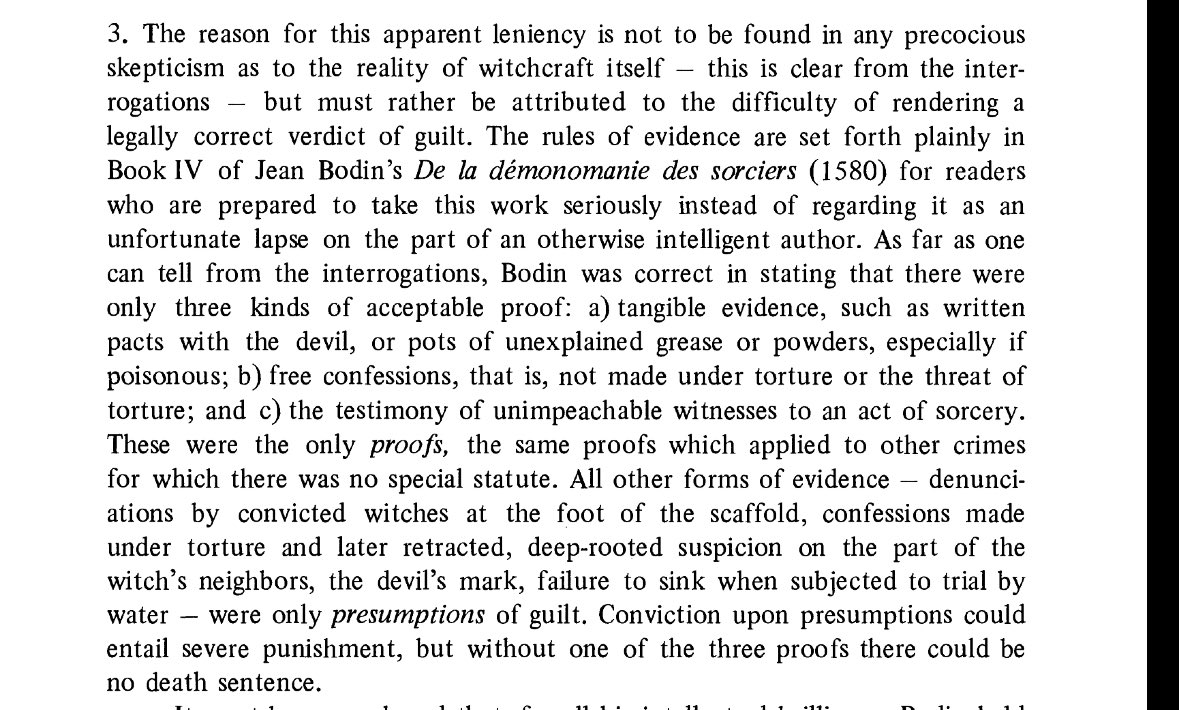 Satanta19's tweet image. All things considered, the trials of accused witches in France were relatively fair. Most death sentences were struck down on appeal, and there were well-structured evidence rules. Further, “failure to sink” only created a *presumption* of guilt.