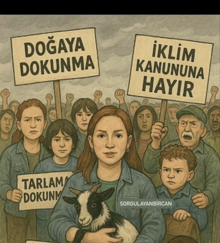 Evol3540's tweet photo. İklim kanununa hayır diyorum 
#Yesilsahtekarlik 
#TehlikeGeliyor https://t.co/bBEA4gvrtY