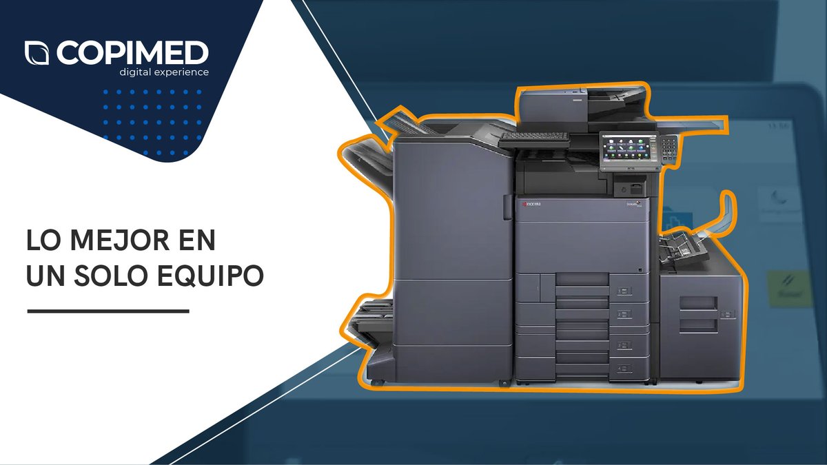 Copimed_es's tweet photo. 🖨️ En #Copimed te ofrecemos las soluciones más fiables: #TASKAlfa 2554ci de @KYOCERA_DS_ES: hasta 25 ppm en color, escaneado veloz y funciones de seguridad avanzadas.

🔝 Ideal para grupos de trabajo que necesitan eficiencia sin complicaciones.

➡️ https://t.co/E1Rj6n2nHf https://t.co/zC4Nk3Gu3B