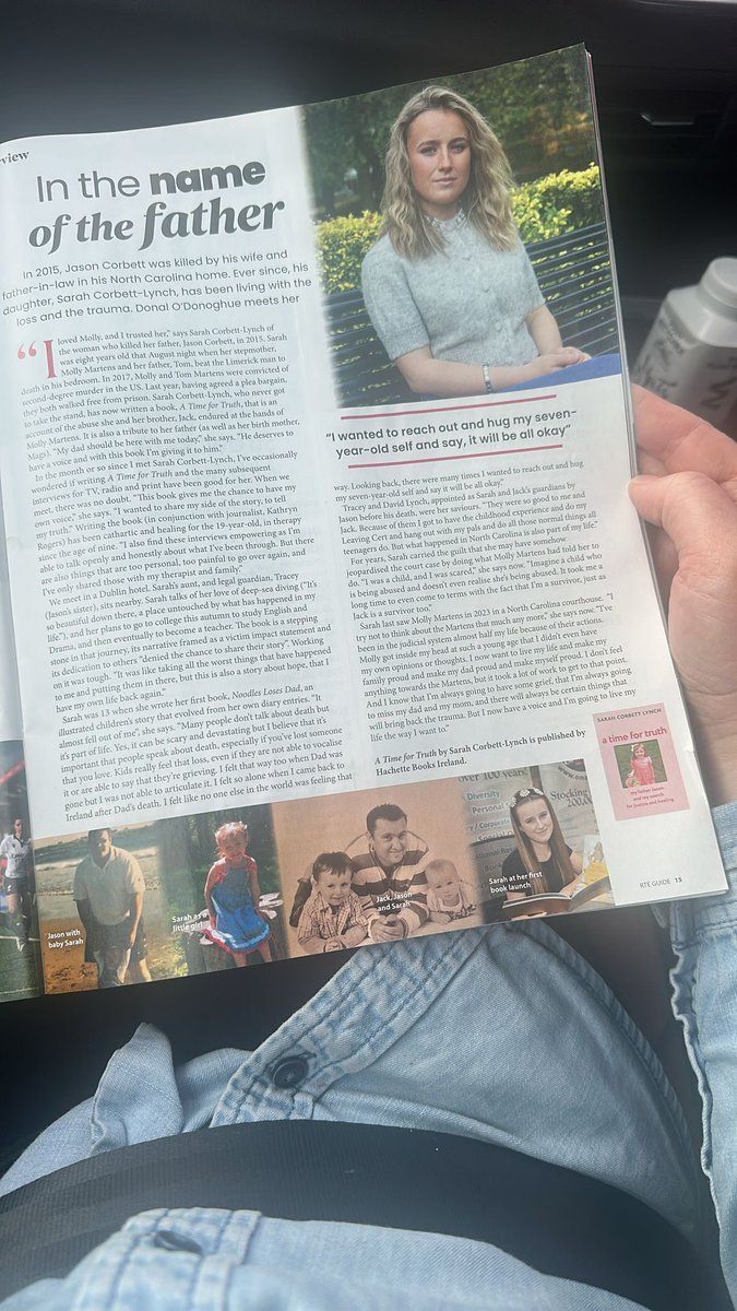 mybrotherjason's tweet photo. There is a lovely interview with Sarah in this weeks RTE Guide. Of all the “paper” interviews Sarah has given. Tracey &amp; I know this is the one her Nana Rita &amp; (my mother) Aunty Mary would be beaming about!! ….🩷
#ATimeForTruth #RTEguide #jasoncorbett #sarahcorbettlynch https://t.co/D2hvXzadbn