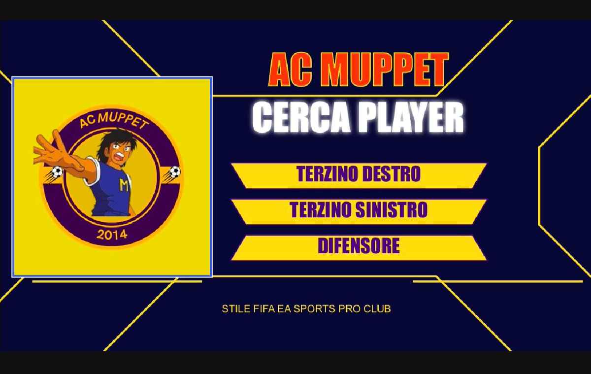 MuppetAc's tweet photo. Siamo alla ricerca nei seguenti ruoli, se interessati contattate la pagina dm in pvt, player seri e disponibili rt gradito vi ringrazio @pctransfermarkt @Mercato_FVPA @MERCATO_PROCLUB @MercatoFifaPro @PROCLUB_ITALY @HouseOfProClub @RT_ProClubs @pctransfermarkt https://t.co/lzdPqzXQID