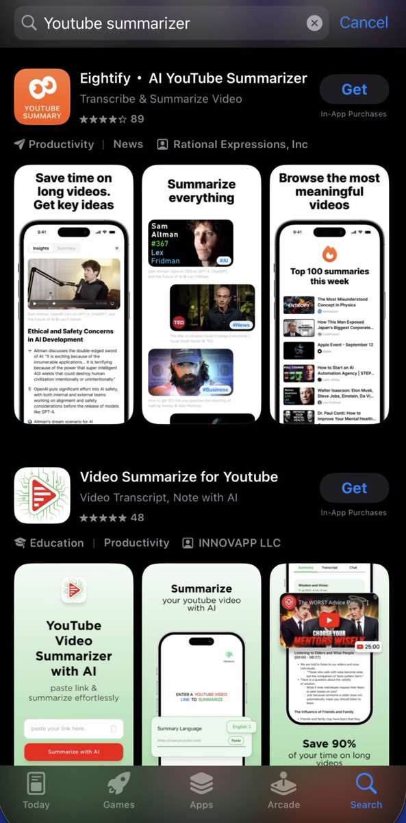 peanuttfish's tweet photo. @xmarioapps Some people are allowed to put "Youtube" on the title. I am curious, what reviewers would reply if you show them the first page results with the youtube in the title https://t.co/JaRdw6bFVI