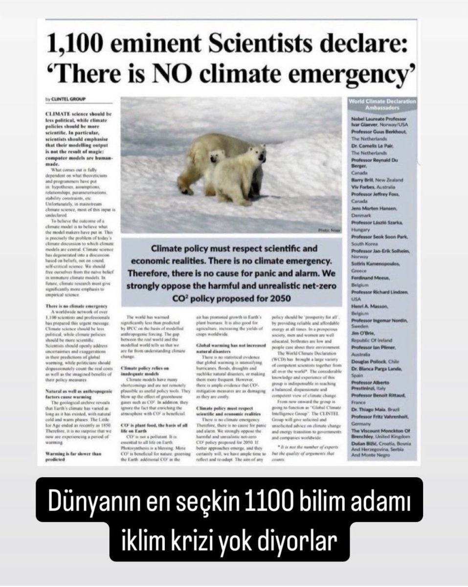 İklim krizi büyük bir aldatmacadır
İklim kanunu köleliktir
Ulus devletlerin sonudur

#iklimkanununahayır