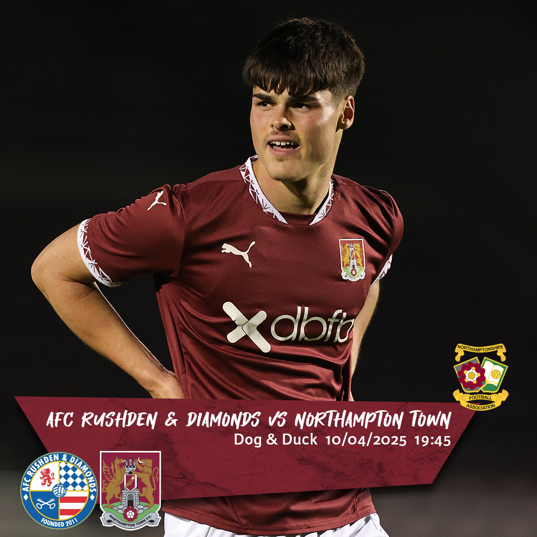 🔜 There's only 2⃣4⃣ hours to go until our second County Cup final of the week!

🆚 AFC Rushden &amp; Diamonds Scholars
🏆 <a href="/NorthantsFA/">Northamptonshire FA</a> U18 David Joyce Cup
⏰ 7:45pm, kick-off.
🏟️ Dog &amp; Duck, NN8 2DP.
🎟️ ticketsource.co.uk/northamptonshi…

#ShoeArmy 👞