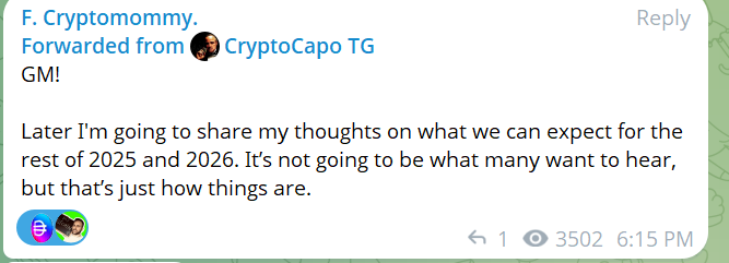 yourfriendSOMMI's tweet photo. ❤️💛💚💙

Crypto Crapo is about to share the most Bearish Bear Market forecast in years! https://t.co/xfaPJCP4Ev