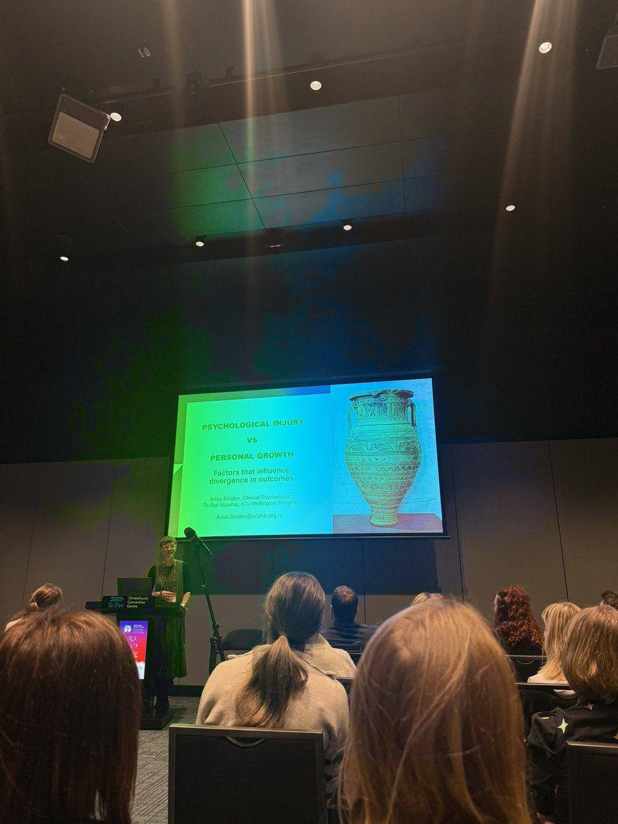 NicoleSchoombie's tweet photo. Motivating and moving talks from experts in critical care to patients and whānau sharing their stories at @anzics today. The biggest take home messages: communication is key 🔑 along with compassion, human connection, and team work. https://t.co/ykQDxJHz2c