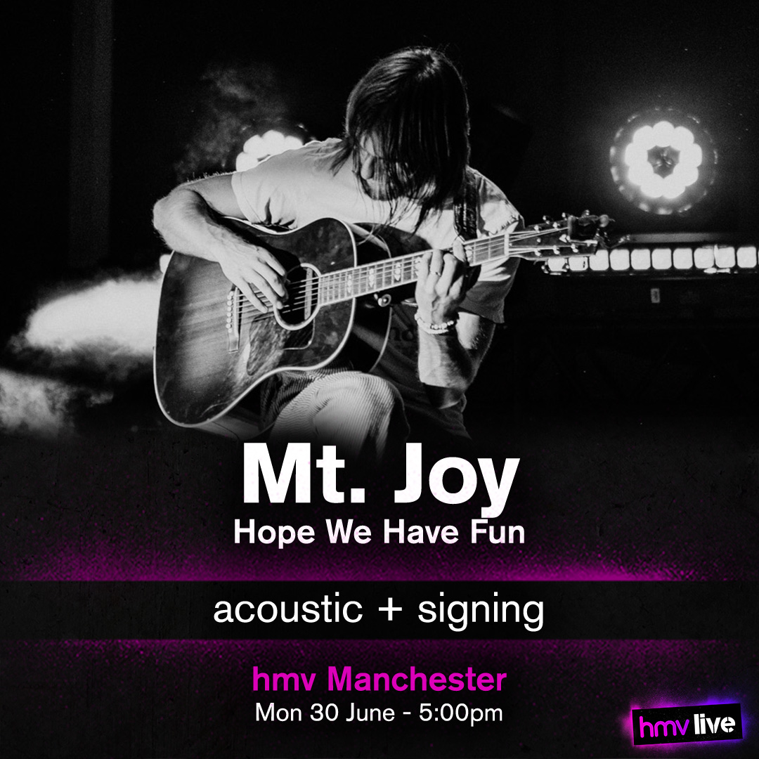 JUST ANNOUNCED!

Matt Quinn from <a href="/MtJoyBand/">Mt. Joy</a> will be joining us at <a href="/hmvManchester/">hmv Manchester</a> to celebrate the release of their latest album 'Hope. We Have Fun' with a solo acoustic performance and album signing.

ON SALE AT 5PM TODAY!

Full details: ow.ly/bZW950VtaSv
#hmvLive