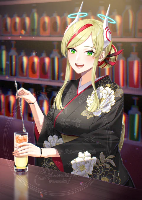 【 #Skeb 】出雲弥生さん( #izumo_yayoi )を描かせていただきました!ザギンスナックのママ風に、ヘアパーツとか指先パーツをこっそり改造1.5周年の前祝いになったようです!女神 アリスさんリクエスト有難うございました! #Commission #Skeb募集中 #84E 