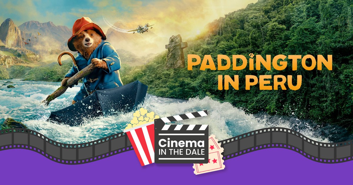 Join us in #PateleyBridge for Paddington In Peru, on Saturday 19th April, 2:30pm.

Adults: £6, Under 12s £3.

Book online: ticketsource.co.uk/pbmemorialhall

(refreshments available: soft drinks, ice cream, popcorn)