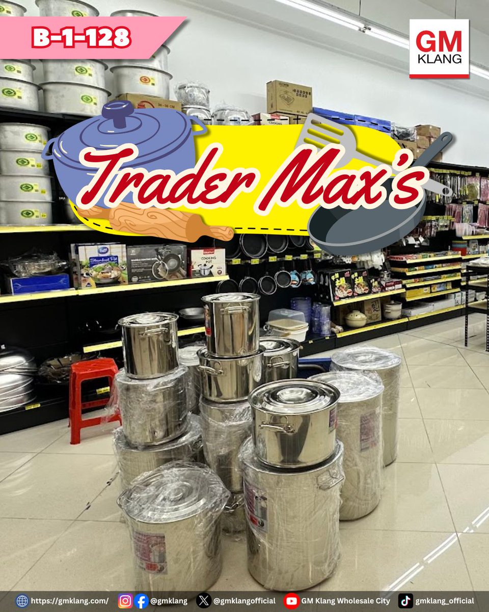 gmklangofficial's tweet image. Tak kisah pandai masak ke tak, yang penting ada peralatan dapur yang betul!🍳👨🏽‍🍳
Lagi senang, lagi best nak masak. Jom lengkapkan dapur anda hari ni! ✨😋
📌 Trader Max's
📍 B-1-128
#GMKlang #TraderMaxs #KitchenUtensils #Kitchenware #kitchentools #alatdapur #dapur