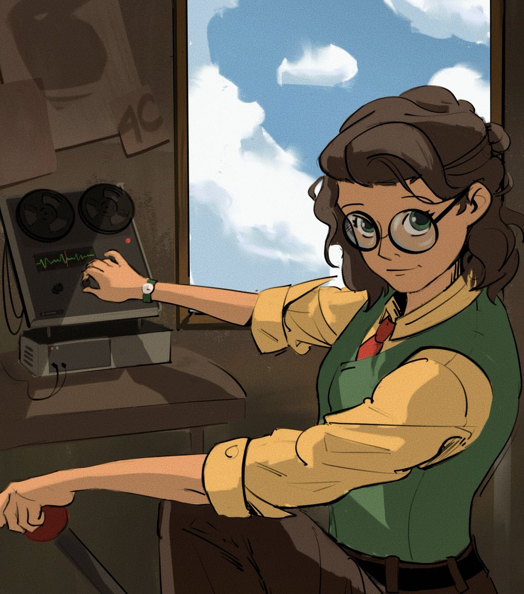 4irConditioner's tweet image. Ah almost forgot to post! I made Maya in Ghibli style. It was so fun and an eye opener for character design because I actually needed to make her hair design make sense.