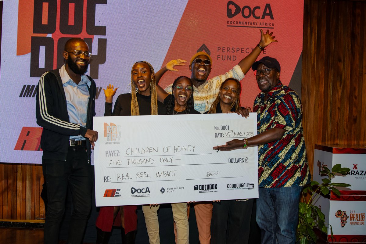 officialDocA's tweet image. Doc Day: Impact Edition (East Africa) at Baraza Media Lab was a huge success! 🎬
Congratulations to Simona Nickmanova & Jigar Ganatra for winning the $5,000 Impact Prize for their powerful film Children of Honey (Tanzania)! 🏆
@DOCUBOXFilmFund
#DocDay #RealReelImpact #Impact