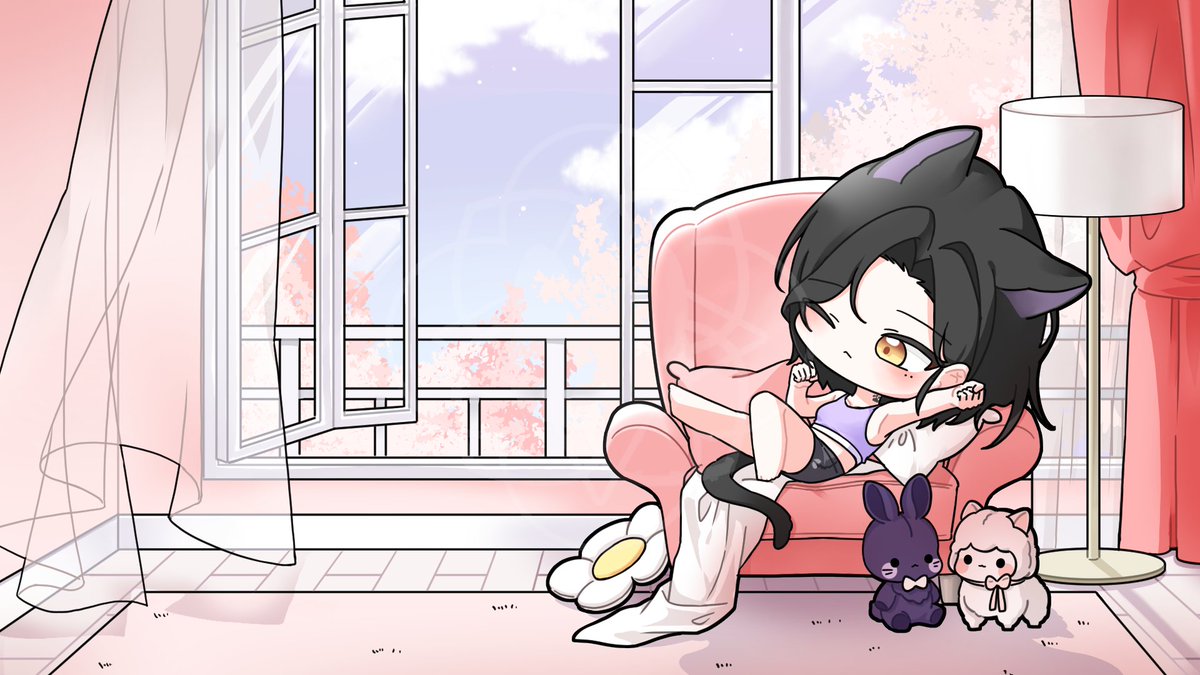drawing_cat_art's tweet photo. SD-B / 전신(방송용 배경화면) https://t.co/xMwR8eKPQH