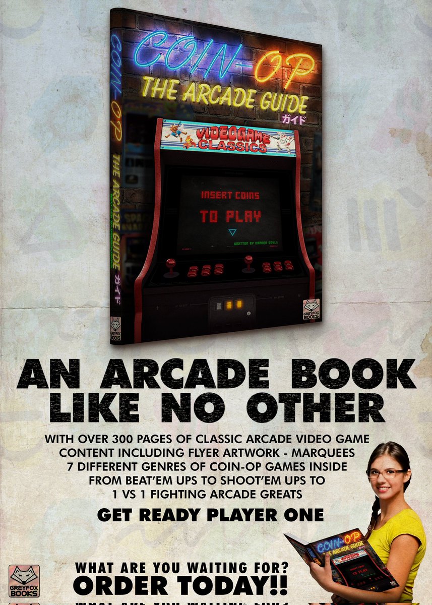 ⭐️Coin-Op: The Arcade Guide⭐️ 
300 pages,full colour,gatefolds &amp; in 11"x 8" Annual sized hardback book. For fans of Classic Arcade Games across 7 genres 

Buy it: tinyurl.com/4u7pzf5c

go back 2 #1980s #1990s of the golden era of arcades
#BookBoost #Retro #BookRecommendations
