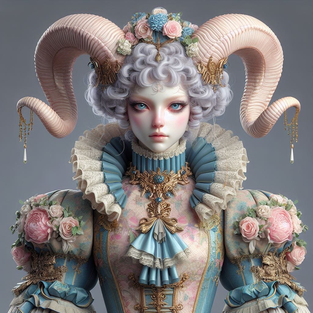 surajnishadai's tweet image. A fantastical figure with ram horns and rococo attire.🎨
.
.
#gan #neuralstyletransfer #digitalpainting #artwork #trippyart #trippy #neuralstyle #generatedart #aiartcomm #vqganclip #artistsoninstagram #vqganclipcommunitycolab #surrealart #cryptoart #nfts #design