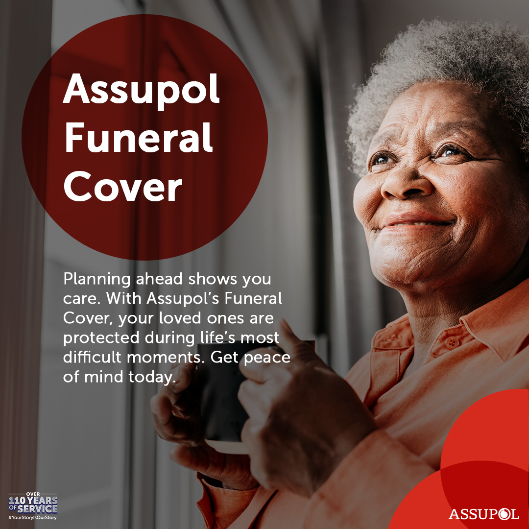 AssupolLife's tweet photo. Planning ahead shows you care. With Assupol’s Funeral Cover, your loved ones are protected during life’s most difficult moments. Get peace of mind today.
#Assupol #FuneralCover #YourStoryIsOurStory #Over110YearsOfService https://t.co/KazRbRTl6E