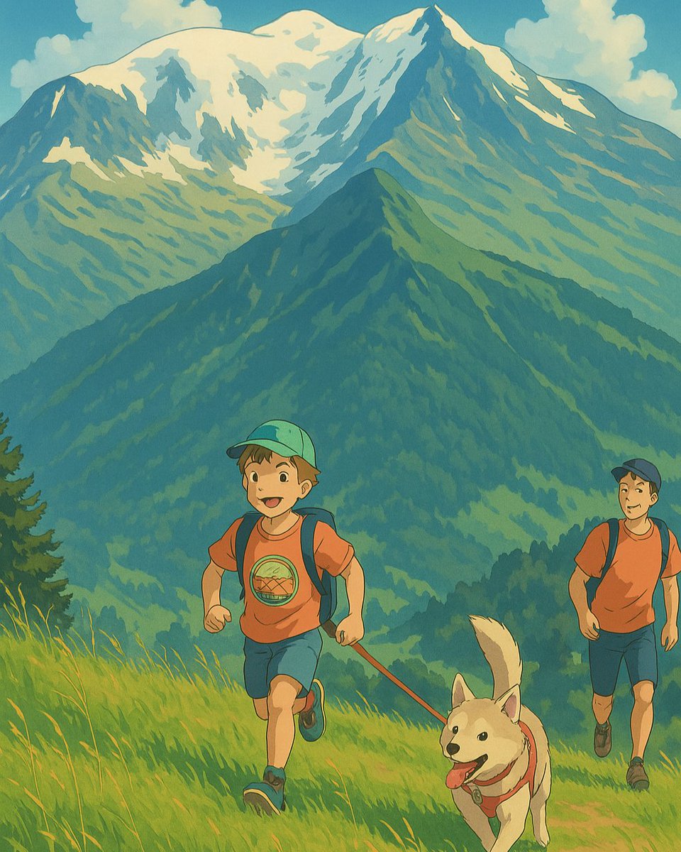 Saint_Gervais's tweet photo. Saint-Gervais Mont Blanc retourne en enfance et plonge dans la culture japonaise à travers ses vues les plus emblématiques transformées dans le style du célèbre Studio Ghibli ! 🌸✨ https://t.co/4Io2HbNzCf