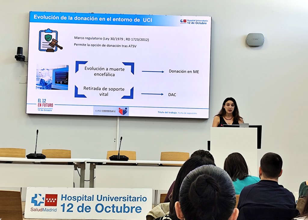 UCI_12Octubre's tweet photo. La Dra Gutiérrez comienza buscando activamente a los donantes. 
Hay que salir de la UCI. https://t.co/Y7kAWqmC4K