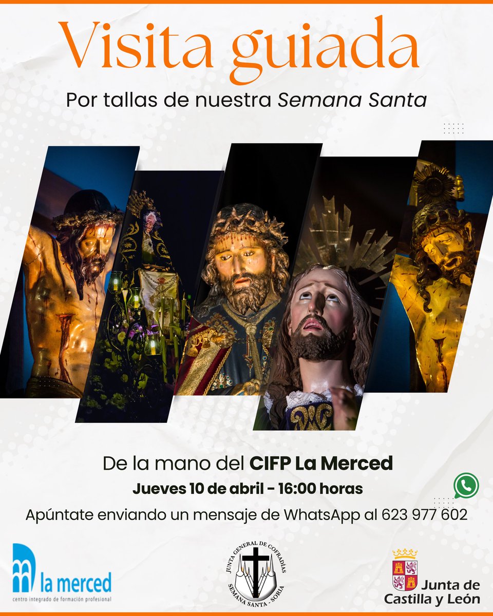 Mañana, jueves, organizamos junto con el ciclo formativo de guía, información y asistencias turísticas del <a href="/CIFPLAMERCED18/">CIFP La Merced</a> , una visita guiada para conocer de cerca algunas de las tallas de nuestra Semana Santa.