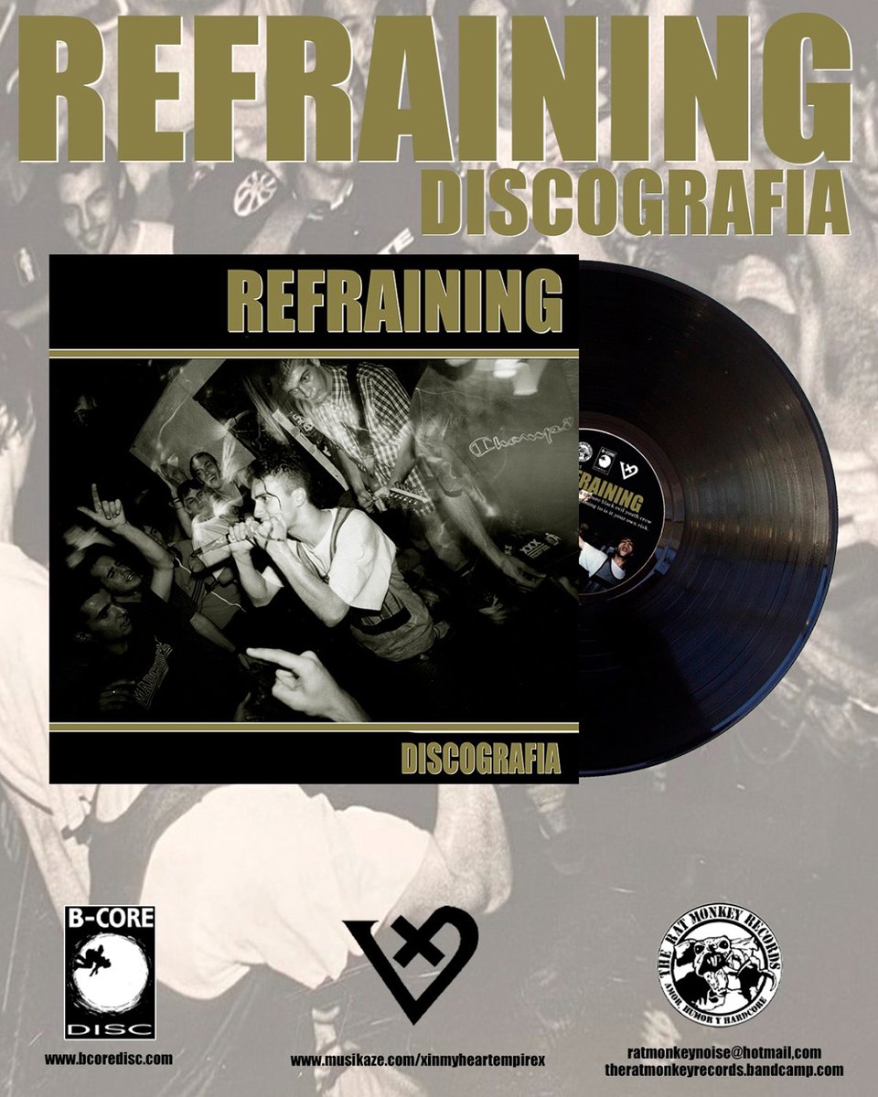 Reeditamos la discografía de REFRAINING por primera vez en formato vinilo.⁣
Incluye su demo "Memories..." (1997), y su CD "Ten Years After" (1998) ＋ 1 Bonus Track, editados originalmente por Heart in Hand
bcstore.bcoredisc.com/shop/bcore/ref…