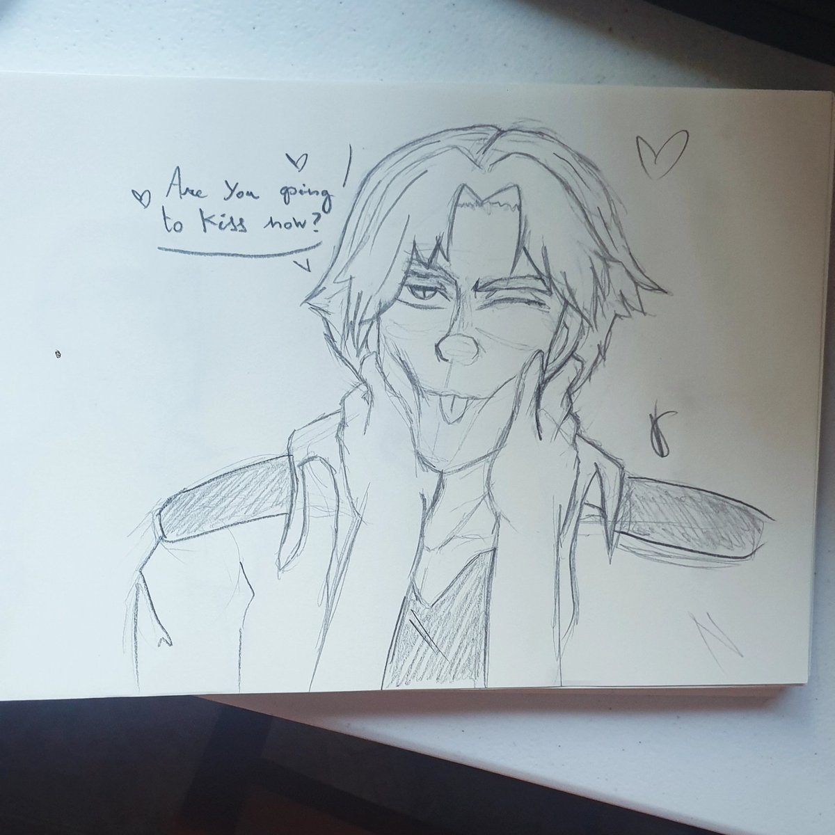 EveWolves's tweet photo. Dante, yes I would give you a good kiss 💋.
#sketch #Dante #devilmaycry #devilmaycryfanart #dantedevilmaycry #DevilMayCry #DevilMayCryNetflix #DevilMayCryNetflixAnime #devilmaycryart #Fanart #dantedmc https://t.co/fphyrSfwF8