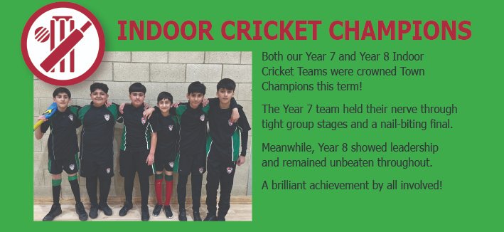 ChallneyBoys's tweet photo. 🏏 INDOOR CRICKET CHAMPIONS!
Year 7 &amp; Year 8 both smashed it at the Indoor Cricket Town Champs. Year 7 held their nerve, and Year 8 remained undefeated! What a double win for Challney Boys! @ChallneyPEDept #CricketChamps #TeamChallney https://t.co/xlzTxNx0mr