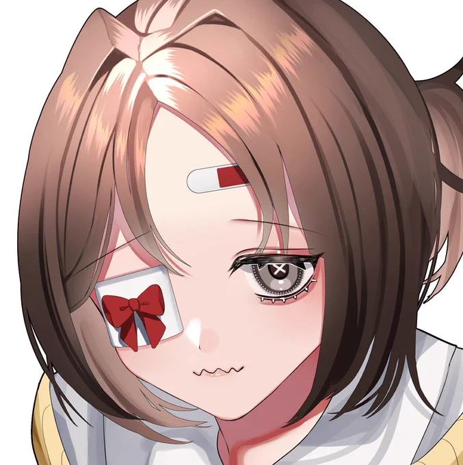 最近の髪の塗り、わざと筆跡が目立つような塗りにしてるんだけど、前描いてたシンプルなハイライトの絵とどっちが良いのかな〜と悩みけり…
