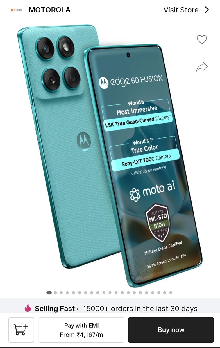 patel_grv's tweet photo. Who Bought #motorolaedge60fusion ?
8GB or 16GB ?
@Flipkart says 15000+
already Edged Out The Ordinary #edgeouttheordinary
#GRVsCommunity https://t.co/GfkzXOwSet